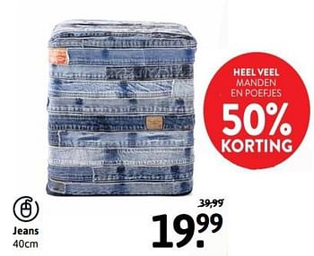 Aanbiedingen Poef jeans - Huismerk - Xenos - Geldig van 16/07/2017 tot 30/07/2017 bij Xenos