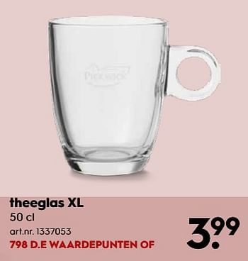 Aanbiedingen Theeglas xl - Douwe Egberts - Geldig van 15/07/2017 tot 26/07/2017 bij Blokker