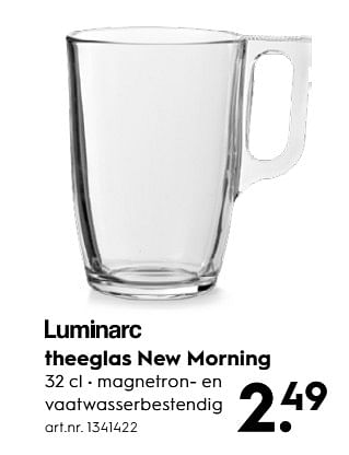 Aanbiedingen Theeglas new morning - Luminarc - Geldig van 15/07/2017 tot 26/07/2017 bij Blokker