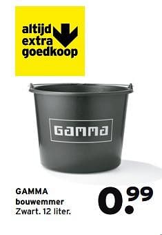 Aanbiedingen Gamma bouwemmer - Huismerk - Gamma - Geldig van 16/07/2017 tot 23/07/2017 bij Gamma