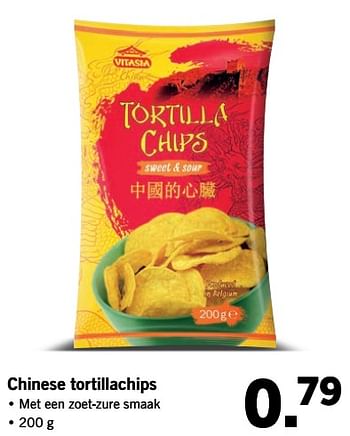 Aanbiedingen Chinese tortillachips - Vitasia - Geldig van 17/07/2017 tot 23/07/2017 bij Lidl