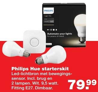 Aanbiedingen Philips hue starterskit - Philips - Geldig van 17/07/2017 tot 23/07/2017 bij Praxis