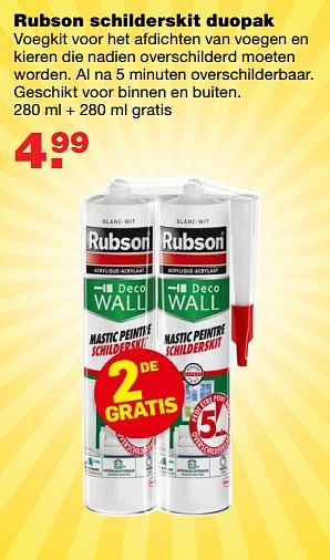 Aanbiedingen Rubson schilderskit duopak - Rubson - Geldig van 17/07/2017 tot 23/07/2017 bij Praxis