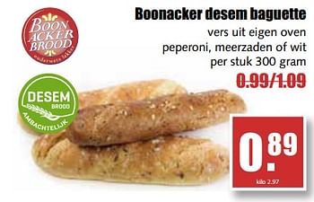 Aanbiedingen Boonacker desem baguette - Boonacker - Geldig van 17/07/2017 tot 22/07/2017 bij MCD Supermarkten
