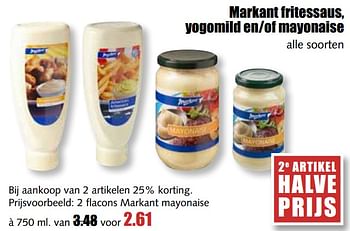 Aanbiedingen Markant fritessaus, yogomild en-of mayonaise - Markant - Geldig van 17/07/2017 tot 22/07/2017 bij MCD Supermarkten