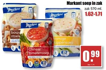 Aanbiedingen Markant soep in zak - Markant - Geldig van 17/07/2017 tot 22/07/2017 bij MCD Supermarkten