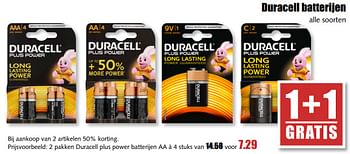 Aanbiedingen 2 pakken duracell plus power batterijen aa - Duracell - Geldig van 17/07/2017 tot 22/07/2017 bij MCD Supermarkten