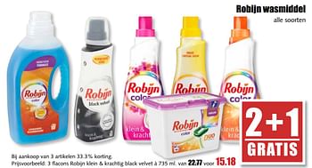 Aanbiedingen 3 flacons robijn klein + krachtig black velvet - Robijn - Geldig van 17/07/2017 tot 22/07/2017 bij MCD Supermarkten