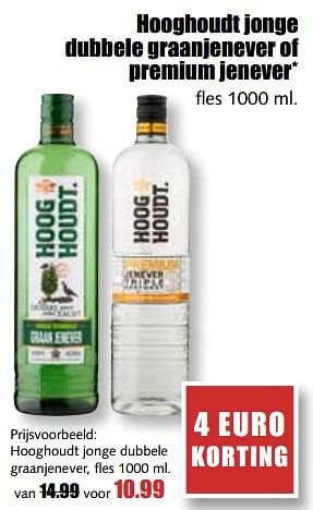 Aanbiedingen Hooghoudt jonge dubbele graanjenever of premium jenever - Hooghoudt - Geldig van 17/07/2017 tot 22/07/2017 bij MCD Supermarkten