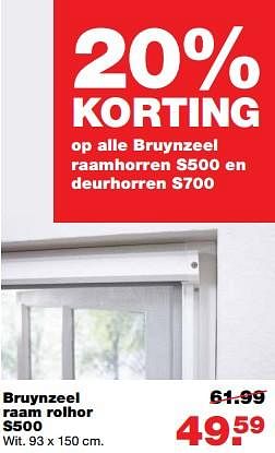 Aanbiedingen Bruynzeel raam rolhor s500 - Bruynzeel - Geldig van 17/07/2017 tot 23/07/2017 bij Praxis