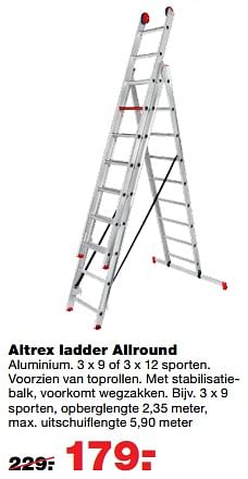Aanbiedingen Altrex ladder allround - Altrex - Geldig van 17/07/2017 tot 23/07/2017 bij Praxis
