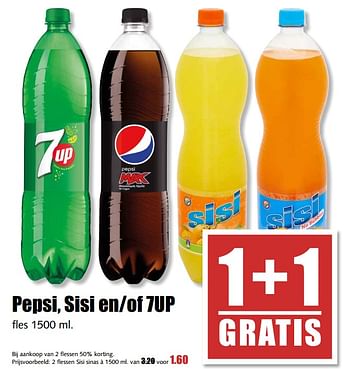 Aanbiedingen Pepsi, sisi en-of 7up - Huismerk - MCD Supermarkten - Geldig van 17/07/2017 tot 22/07/2017 bij MCD Supermarkten