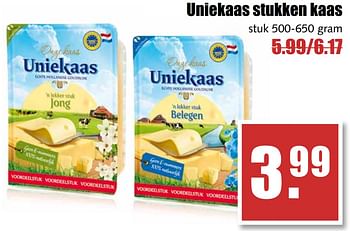 Aanbiedingen Uniekaas stukken kaas - Uniekaas - Geldig van 17/07/2017 tot 22/07/2017 bij MCD Supermarkten