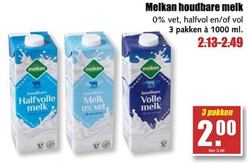 Aanbiedingen Melkan houdbare melk - Melkan - Geldig van 17/07/2017 tot 22/07/2017 bij MCD Supermarkten