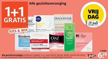 Aanbiedingen Olaz essentials double action dagcrème normale-droge huid - Huismerk - Etos - Geldig van 16/07/2017 tot 30/07/2017 bij Etos