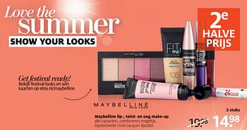 Aanbiedingen Vivid lacquer lipcolor - Maybelline - Geldig van 16/07/2017 tot 30/07/2017 bij Etos