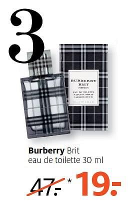 Aanbiedingen Burberry brit eau de toilette - Burberry - Geldig van 16/07/2017 tot 30/07/2017 bij Etos