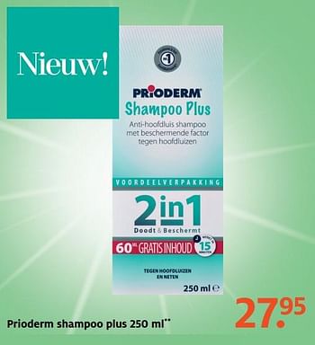 Aanbiedingen Prioderm shampoo plus - PrioDerm - Geldig van 16/07/2017 tot 30/07/2017 bij Etos