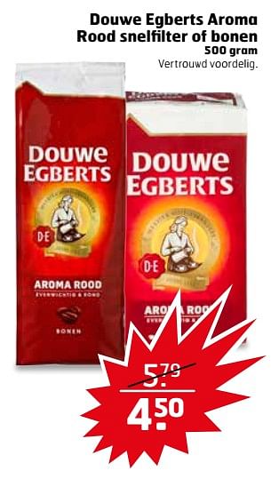 Aanbiedingen Douwe egberts aroma rood snelfilter of bonen - Douwe Egberts - Geldig van 16/07/2017 tot 30/07/2017 bij Trekpleister