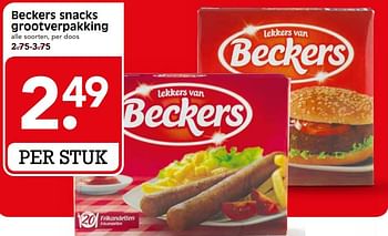 Aanbiedingen Beckers snacks grootverpakking - Beckers - Geldig van 17/07/2017 tot 22/07/2017 bij Em-té