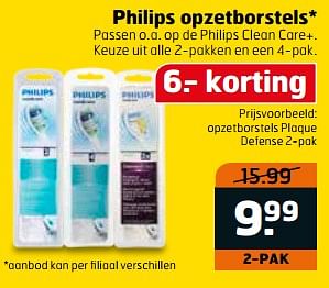 Aanbiedingen Opzetborstels plaque defense - Philips - Geldig van 16/07/2017 tot 30/07/2017 bij Trekpleister