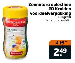 Aanbiedingen Zonnatura oplosthee voordeelverpakking - Zonnatura - Geldig van 16/07/2017 tot 30/07/2017 bij Trekpleister