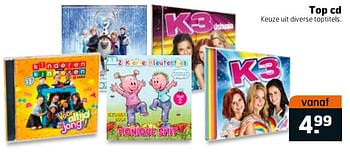 Aanbiedingen Top cd - Huismerk - Trekpleister - Geldig van 16/07/2017 tot 30/07/2017 bij Trekpleister