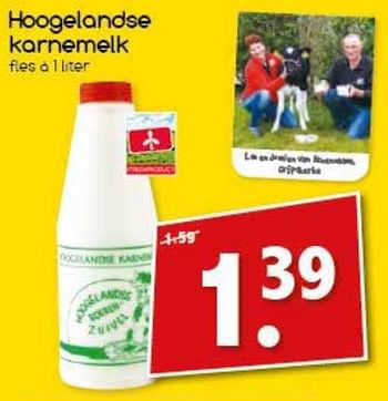 Aanbiedingen Hoogelandse karnemelk - Hoogelandse Boerenzuivel - Geldig van 17/07/2017 tot 22/07/2017 bij Agrimarkt