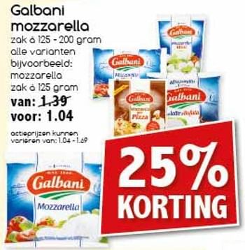 Aanbiedingen Galbani mozzarella - Galbani - Geldig van 17/07/2017 tot 22/07/2017 bij Agrimarkt