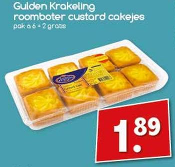 Aanbiedingen Gulden krakeling roomboter custard cakejes - Gulden Krakeling - Geldig van 17/07/2017 tot 22/07/2017 bij Agrimarkt