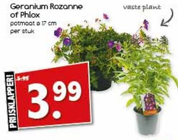 Aanbiedingen Geranium rozanne of phlox - Huismerk - Agrimarkt - Geldig van 17/07/2017 tot 22/07/2017 bij Agrimarkt