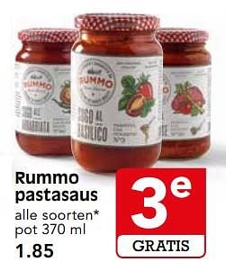 Aanbiedingen Rummo pastasaus - Rummo - Geldig van 17/07/2017 tot 22/07/2017 bij Em-té