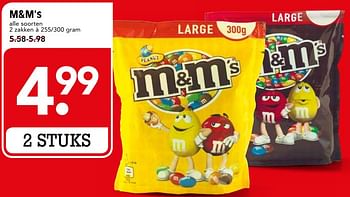 Aanbiedingen M+m`s - Mars Snacks - Geldig van 17/07/2017 tot 22/07/2017 bij Em-té
