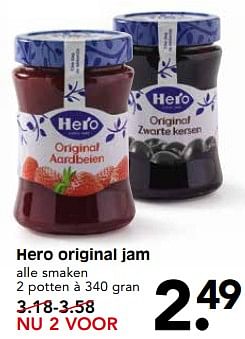Aanbiedingen Hero original jam - Hero - Geldig van 17/07/2017 tot 22/07/2017 bij Em-té