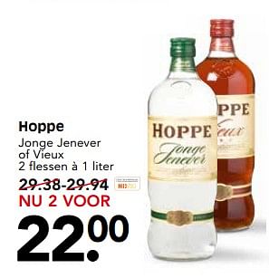 Aanbiedingen Hoppe jonge jenever of vieux - Hoppe - Geldig van 17/07/2017 tot 22/07/2017 bij Em-té