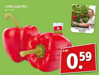 Aanbiedingen Rode paprika - Huismerk - Agrimarkt - Geldig van 17/07/2017 tot 22/07/2017 bij Agrimarkt
