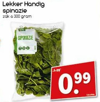 Aanbiedingen Lekker handig spinazie - Huismerk - Agrimarkt - Geldig van 17/07/2017 tot 22/07/2017 bij Agrimarkt