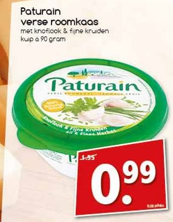 Aanbiedingen Paturain verse roomkaas - Paturain - Geldig van 17/07/2017 tot 22/07/2017 bij Agrimarkt