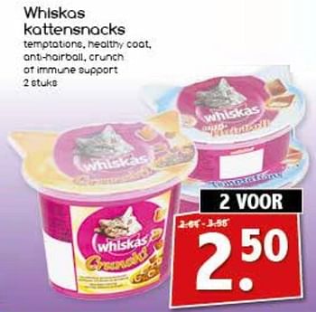 Aanbiedingen Whiskas kattensnacks - Whiskas - Geldig van 17/07/2017 tot 22/07/2017 bij Agrimarkt