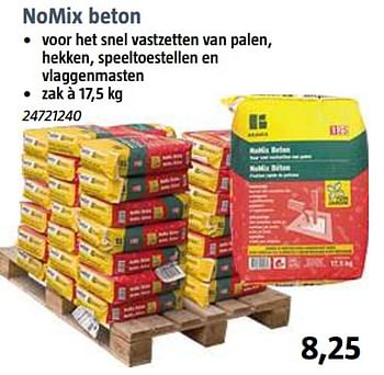 Aanbiedingen Nomix beton - Weber - Geldig van 17/07/2017 tot 06/08/2017 bij Bauhaus