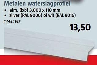 Aanbiedingen Metalen waterslagprofiel - Huismerk - Bauhaus - Geldig van 17/07/2017 tot 06/08/2017 bij Bauhaus