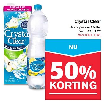 Aanbiedingen Crystal clear - Crystal - Geldig van 19/07/2017 tot 01/08/2017 bij Hoogvliet