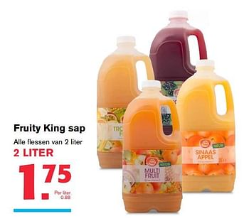 Aanbiedingen Fruity king sap - Fruity King - Geldig van 19/07/2017 tot 01/08/2017 bij Hoogvliet