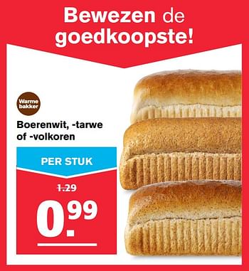 Aanbiedingen Boerenwit, -tarwe of -volkoren - Huismerk - Hoogvliet - Geldig van 19/07/2017 tot 01/08/2017 bij Hoogvliet