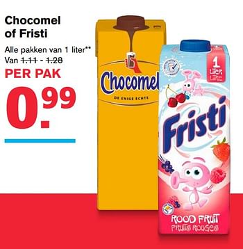 Aanbiedingen Chocomel of fristi - Huismerk - Hoogvliet - Geldig van 19/07/2017 tot 01/08/2017 bij Hoogvliet