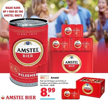Aanbiedingen Amstel bier - Amstel - Geldig van 19/07/2017 tot 01/08/2017 bij Hoogvliet