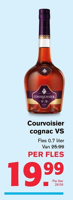 Aanbiedingen Courvoisier cognac vs - Courvoisier - Geldig van 19/07/2017 tot 01/08/2017 bij Hoogvliet
