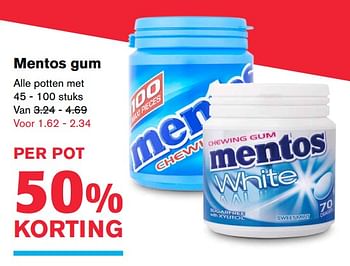 Aanbiedingen Mentos gum - Mentos - Geldig van 19/07/2017 tot 01/08/2017 bij Hoogvliet