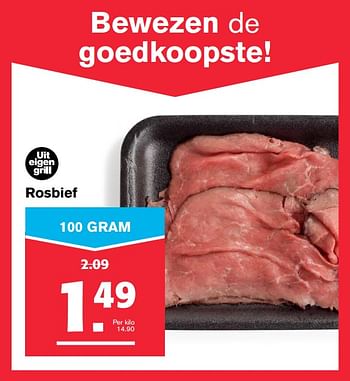 Aanbiedingen Rosbief - Huismerk - Hoogvliet - Geldig van 19/07/2017 tot 01/08/2017 bij Hoogvliet