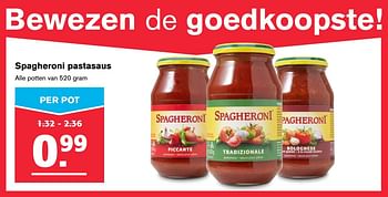 Aanbiedingen Spagheroni pastasaus - Huismerk - Hoogvliet - Geldig van 19/07/2017 tot 01/08/2017 bij Hoogvliet
